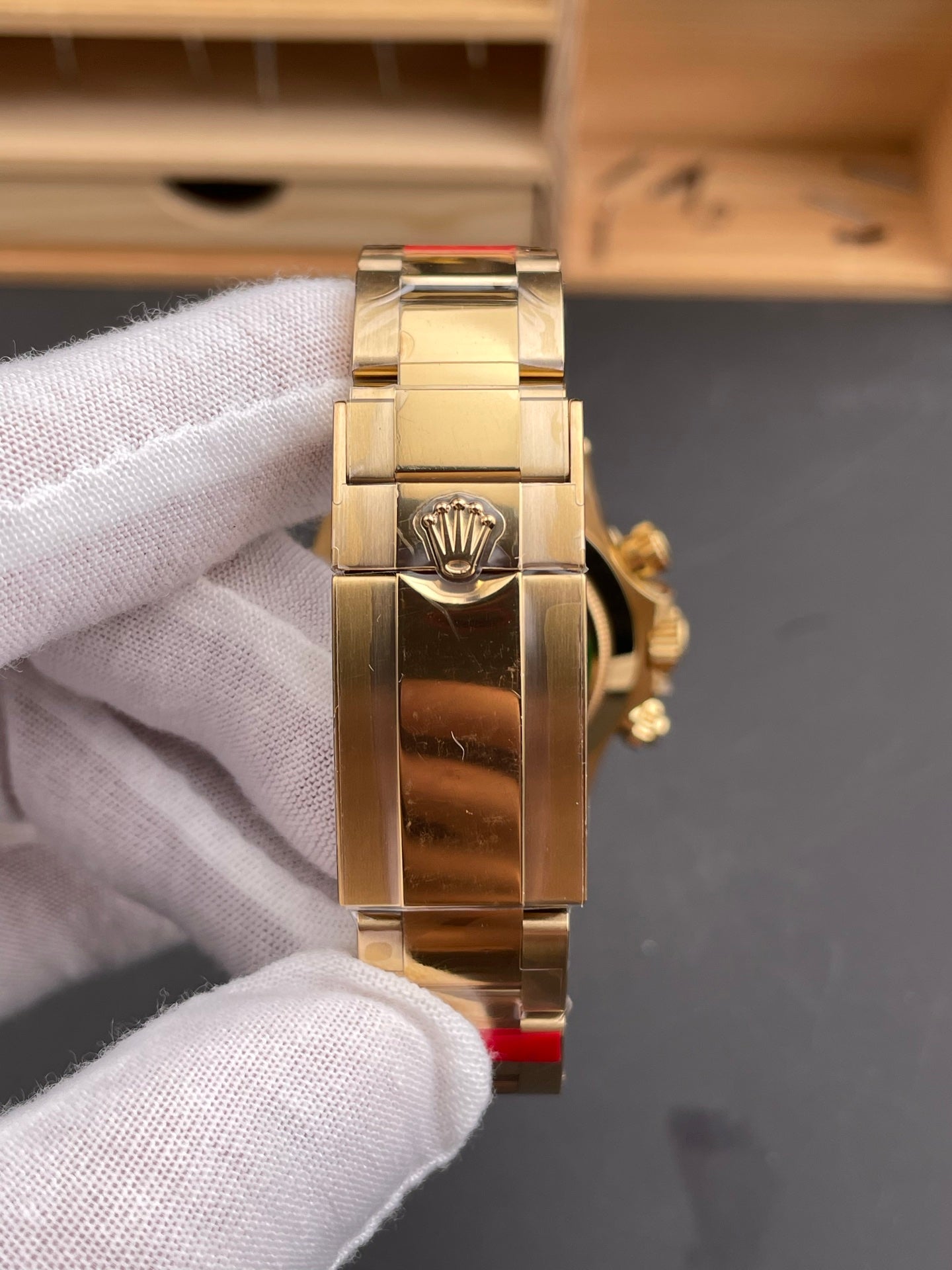 Rolex Daytona Green Dial + Gold Bezel + Full Gold Bracelet
