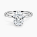 18K White Gold 3ct D VVS2 Oval Cut Lab-Grown Diamond Ring