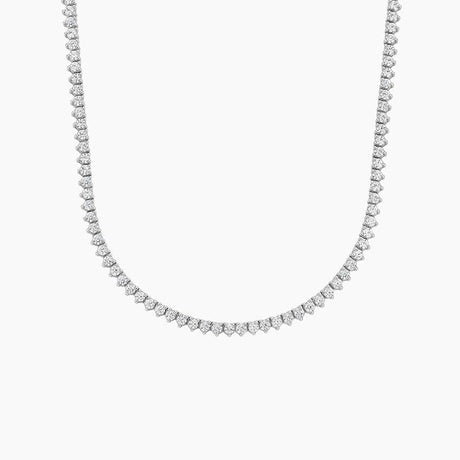 16 in. Perfect Three-Prong Diamond Tennis Necklace (5 ct. tw.) in 18K White Gold