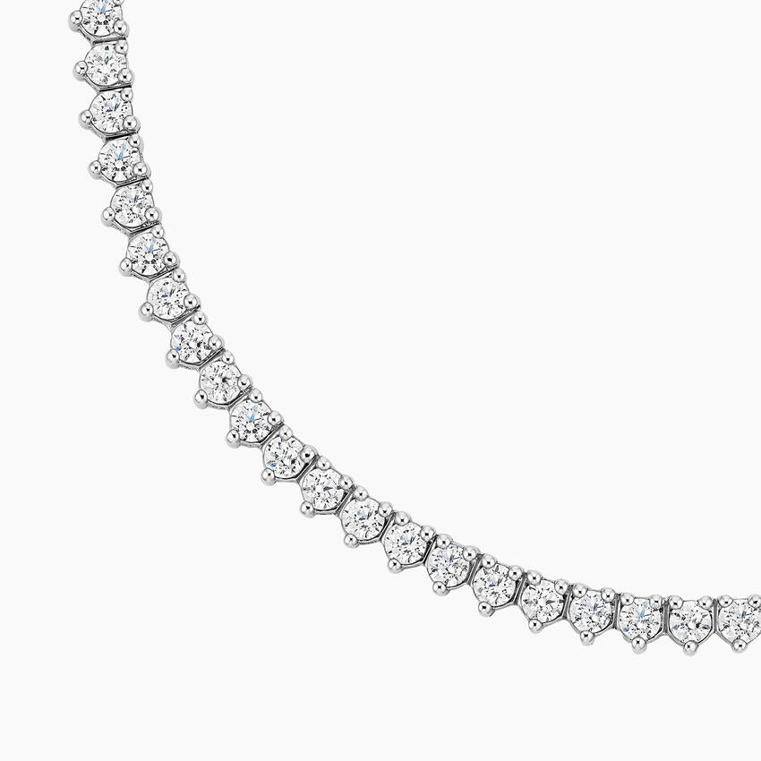 16 in. Perfect Three-Prong Diamond Tennis Necklace (5 ct. tw.) in 18K White Gold