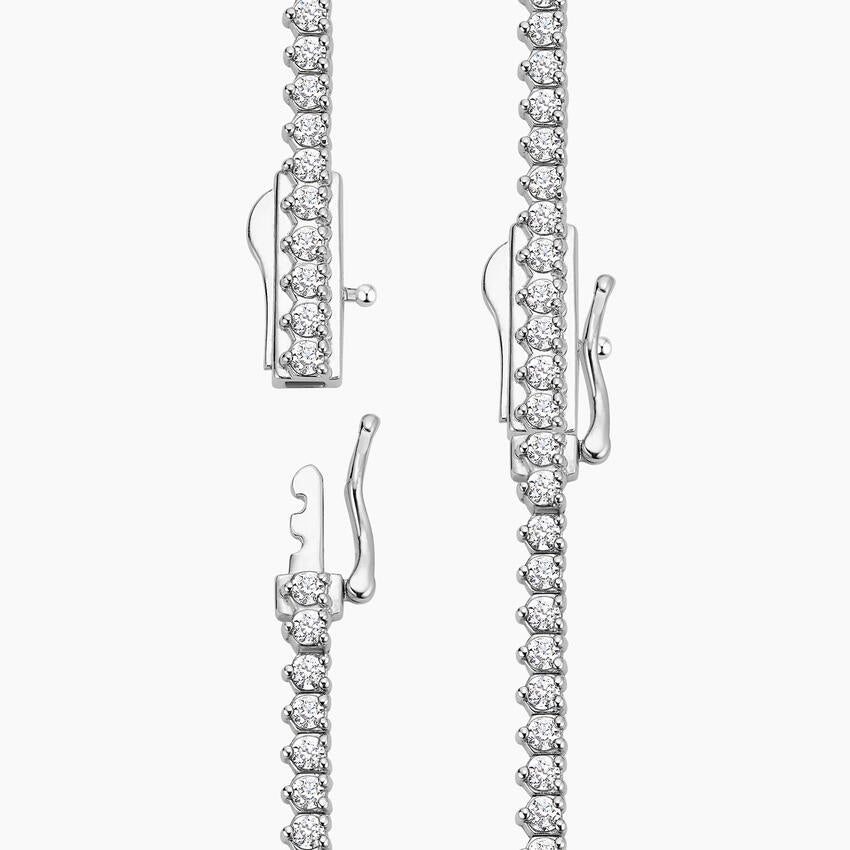 16 in. Perfect Three-Prong Diamond Tennis Necklace (5 ct. tw.) in 18K White Gold