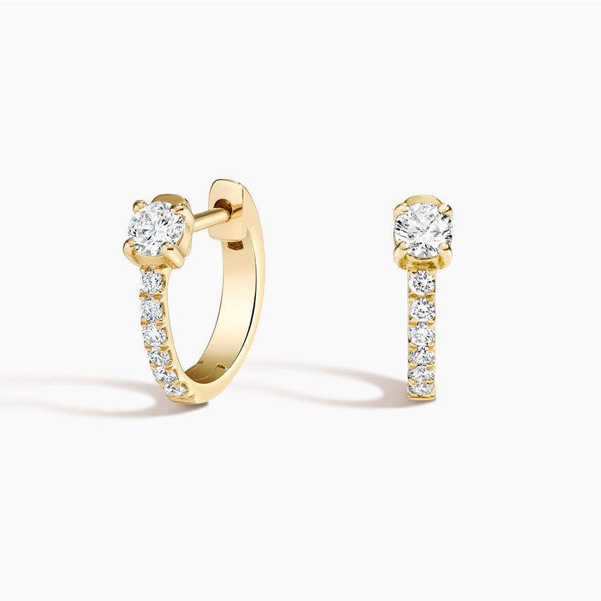 Taylor Lab Diamond Huggie Earrings 14K Yellow Gold