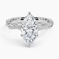 3ct Marquise Petite Twisted Vine Diamond Ring 18K White Gold