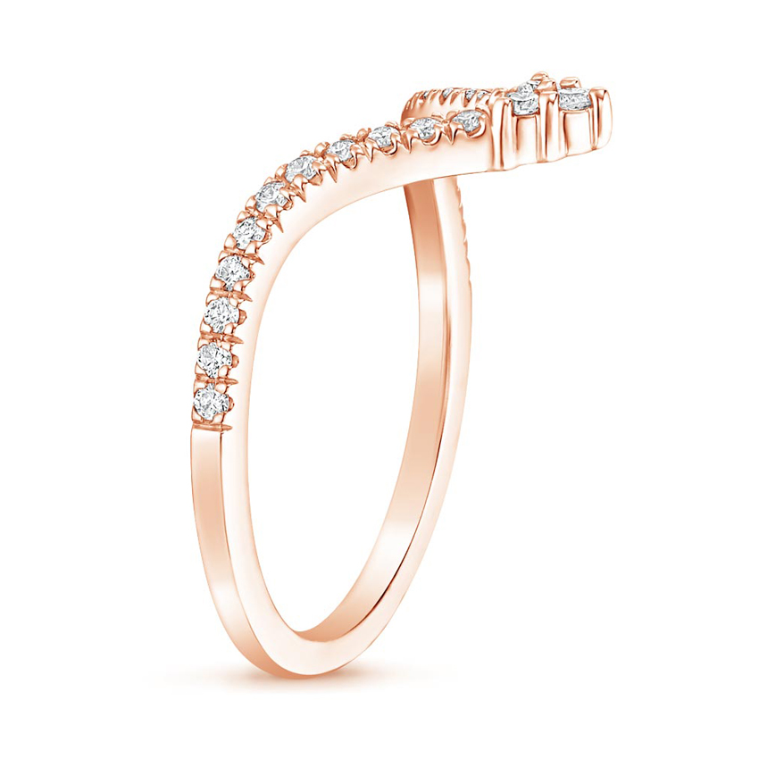3ct Princess Nouveau Diamond Bridal Set Ring 14K Rose Gold