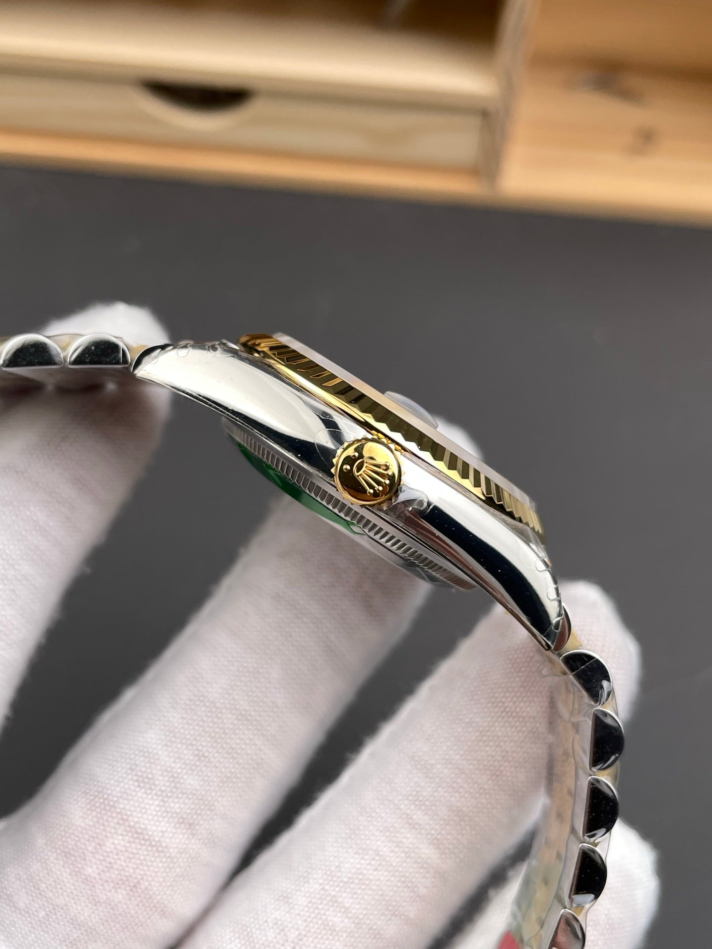 Rolex Datejust Green Dial Roman Markers + Two-Tone Bezel + Two-Tone