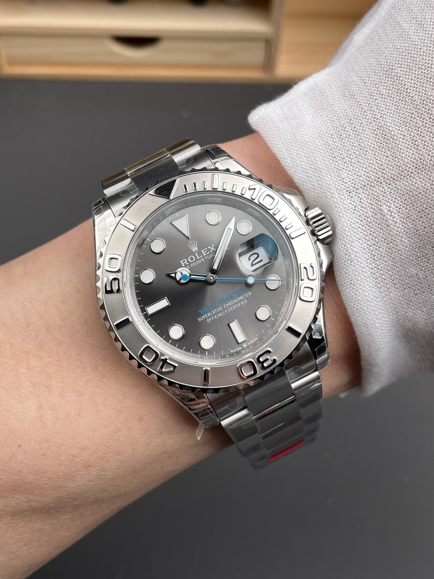 Rolex Yacht-Master Gery Dial + Gery Bezel + Steel Rubber