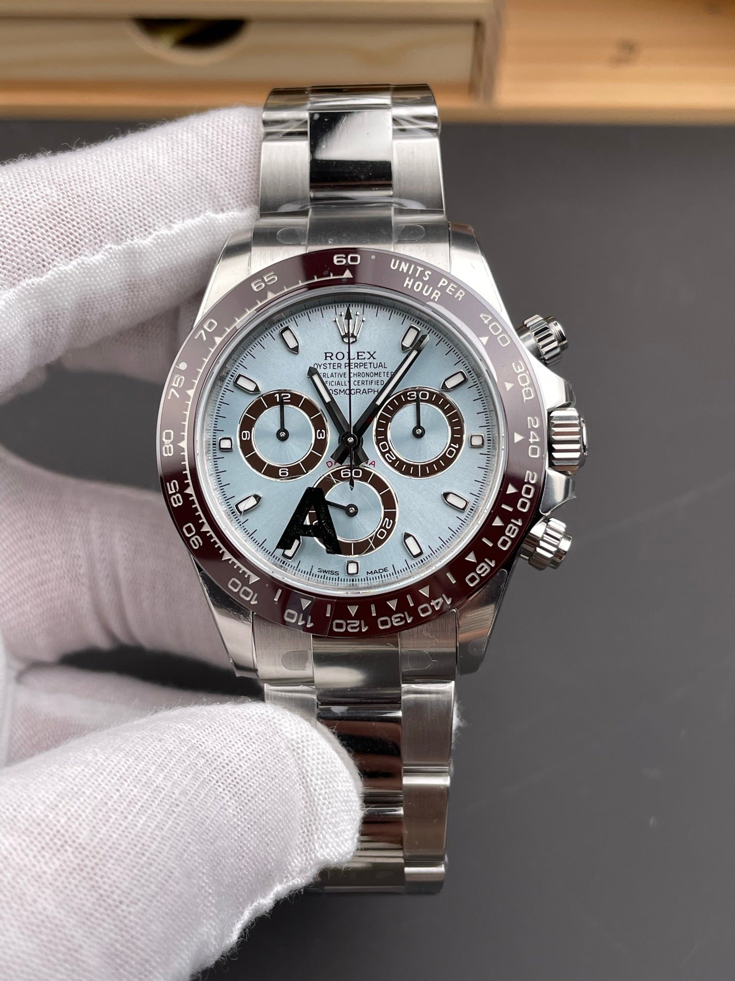 Rolex Daytona Ice Blue Dial + Steel Bezel + Steel Bracelet