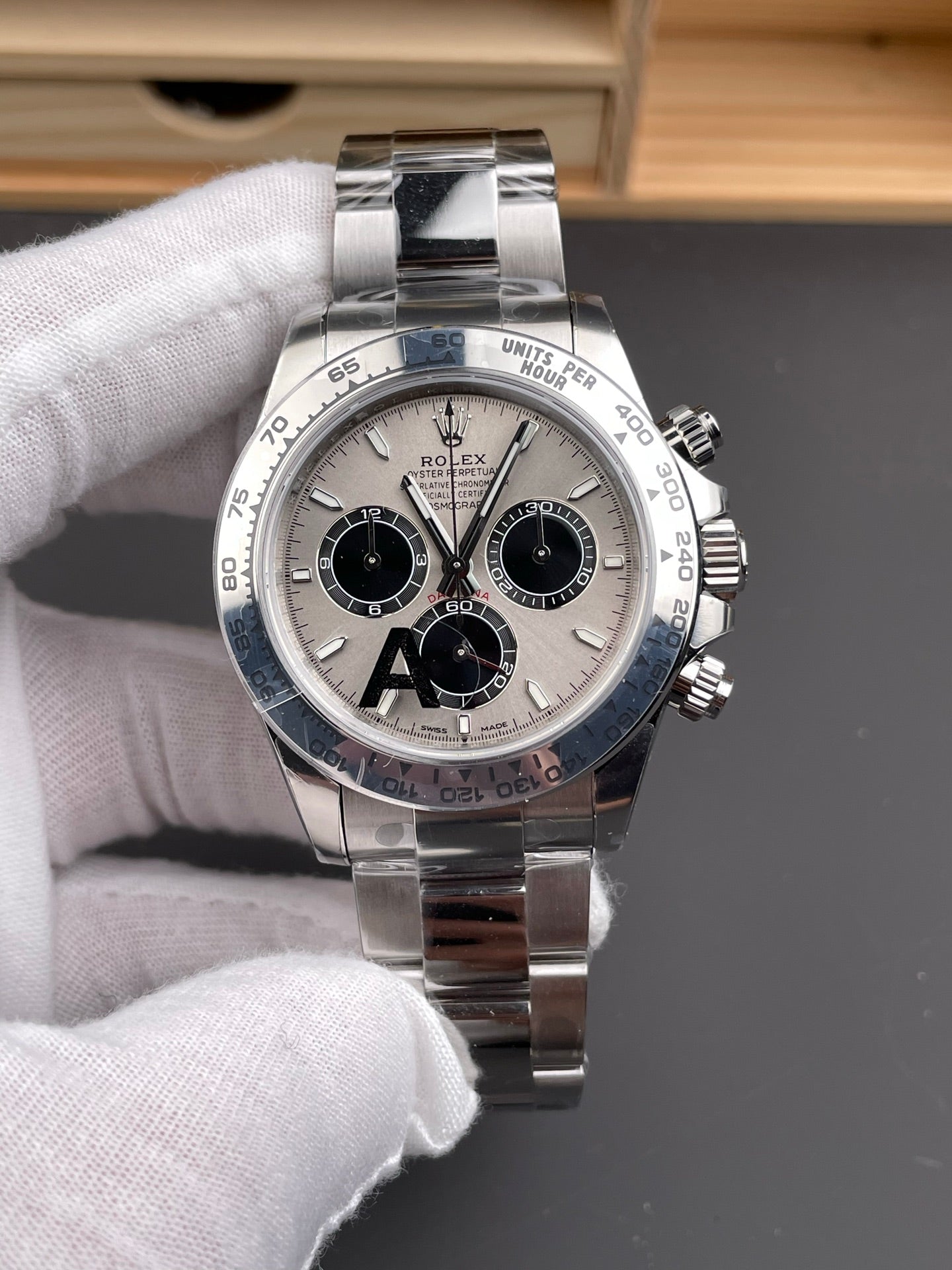 Rolex Daytona Grey Dial + Steel Bezel + Steel Bracelet