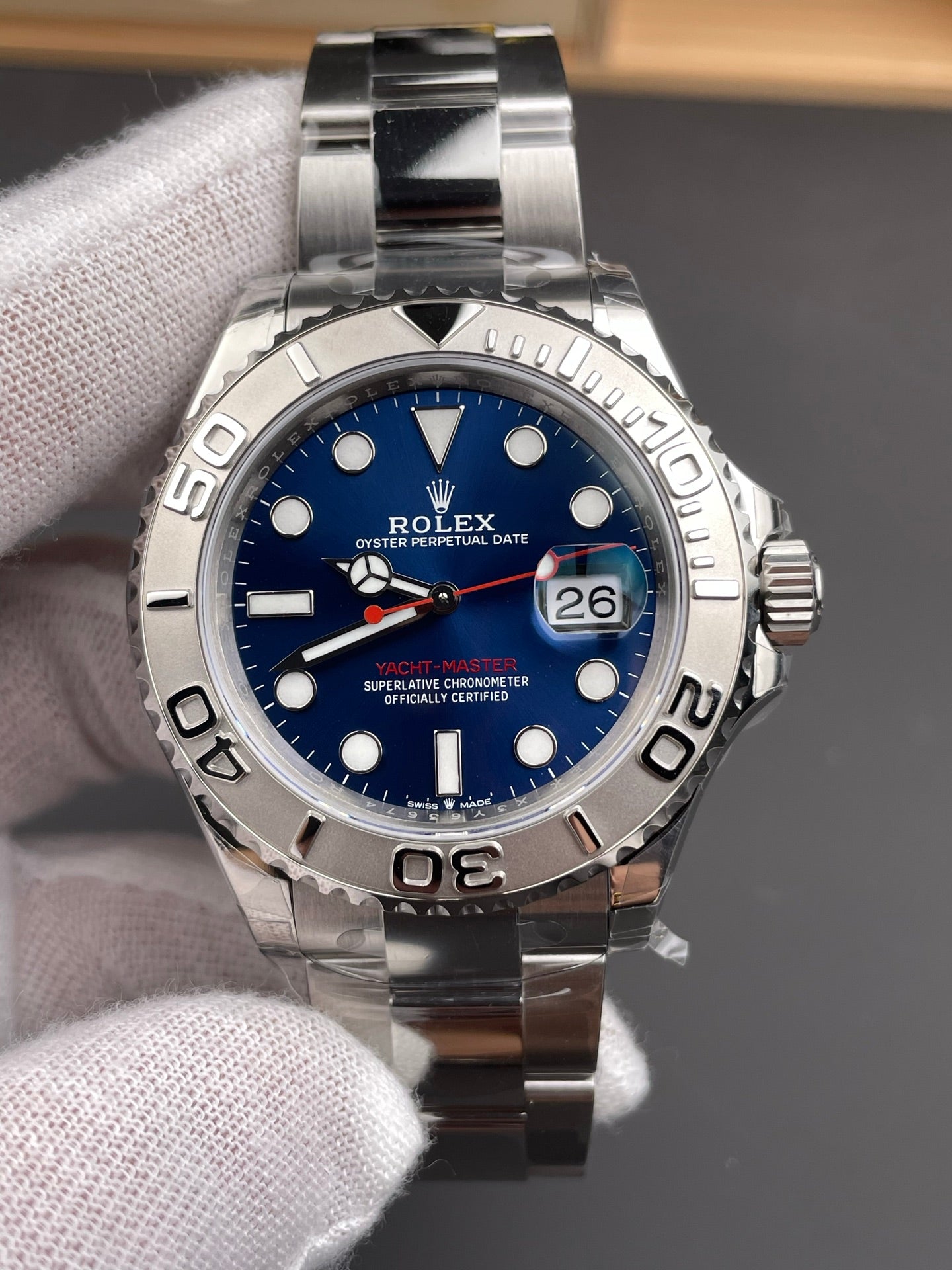Rolex Yacht-Master Blue Dial + Steel Bezel + Steel Bracelet