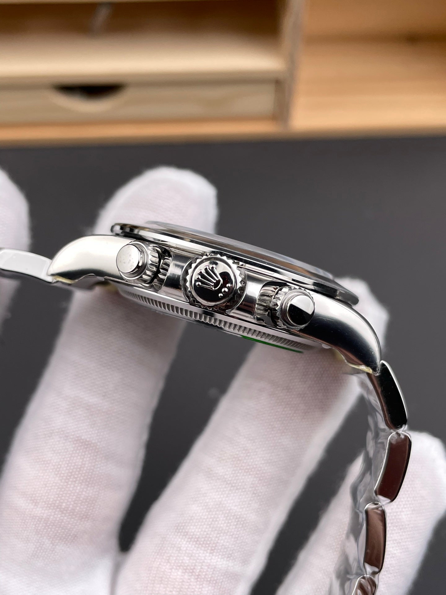 Rolex Daytona Grey Dial + Steel Bezel + Steel Bracelet