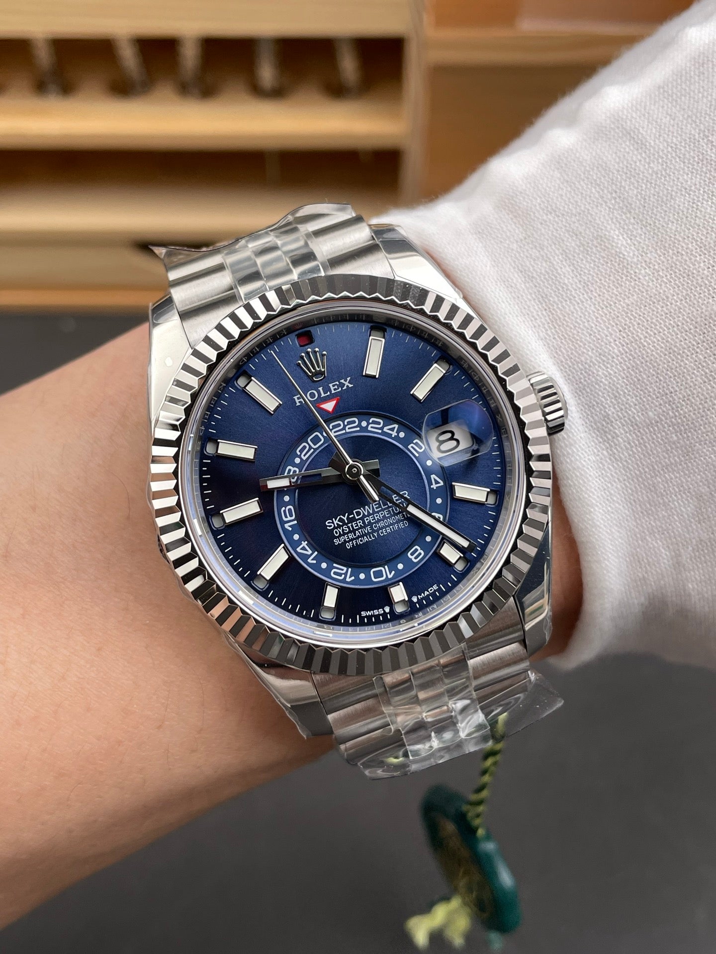 Rolex Sky-Dweller Blue Dial + Steel Bezel + Steel Bracelet