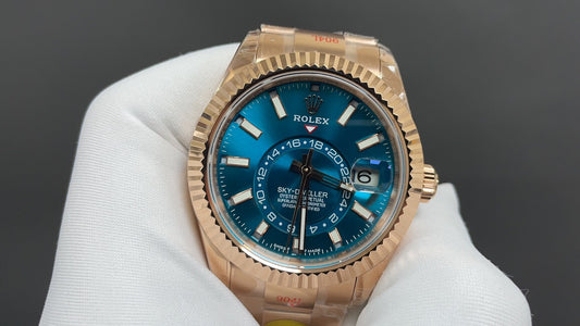 Rolex Sky-Dweller Blue Dial + Rose Gold Bezel + RG Bracelet