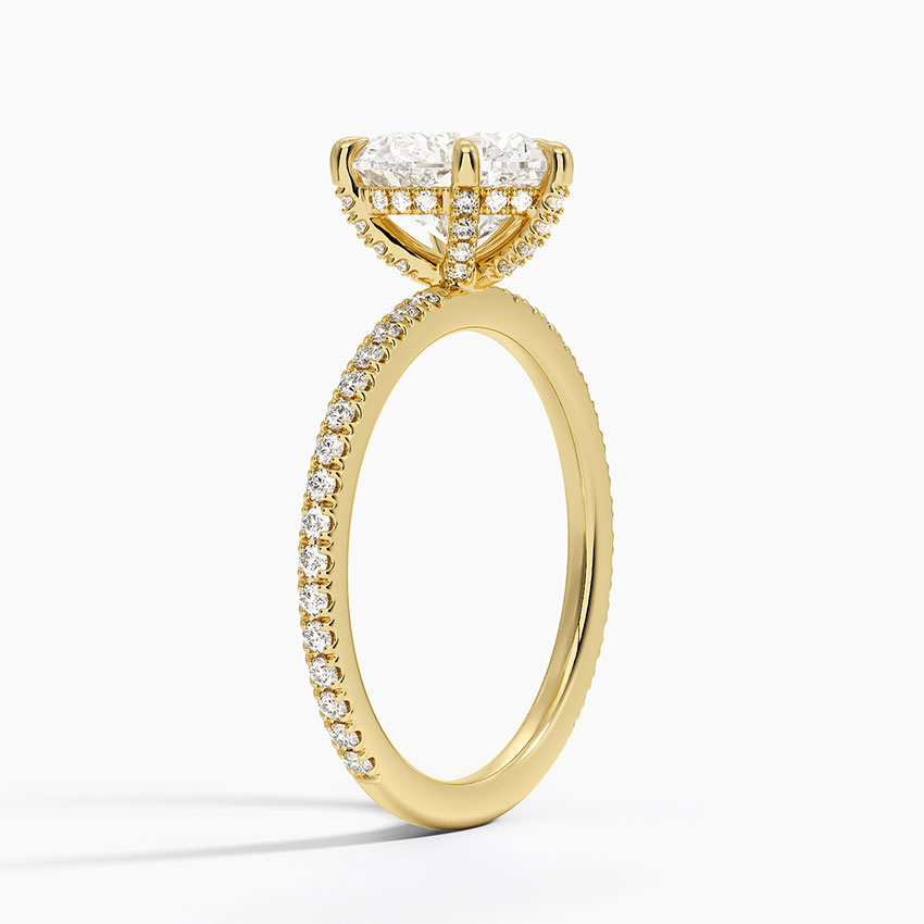 3ct Heart Viviana Three-Quarter Coverage Diamond Ring 18K Yellow Gold