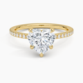 3ct Heart Viviana Three-Quarter Coverage Diamond Ring 18K Yellow Gold