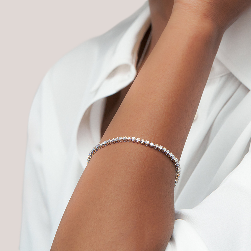 7 in. Certified Lab Diamond Tennis Bracelet (2 ct. tw.) in 18K White Gold