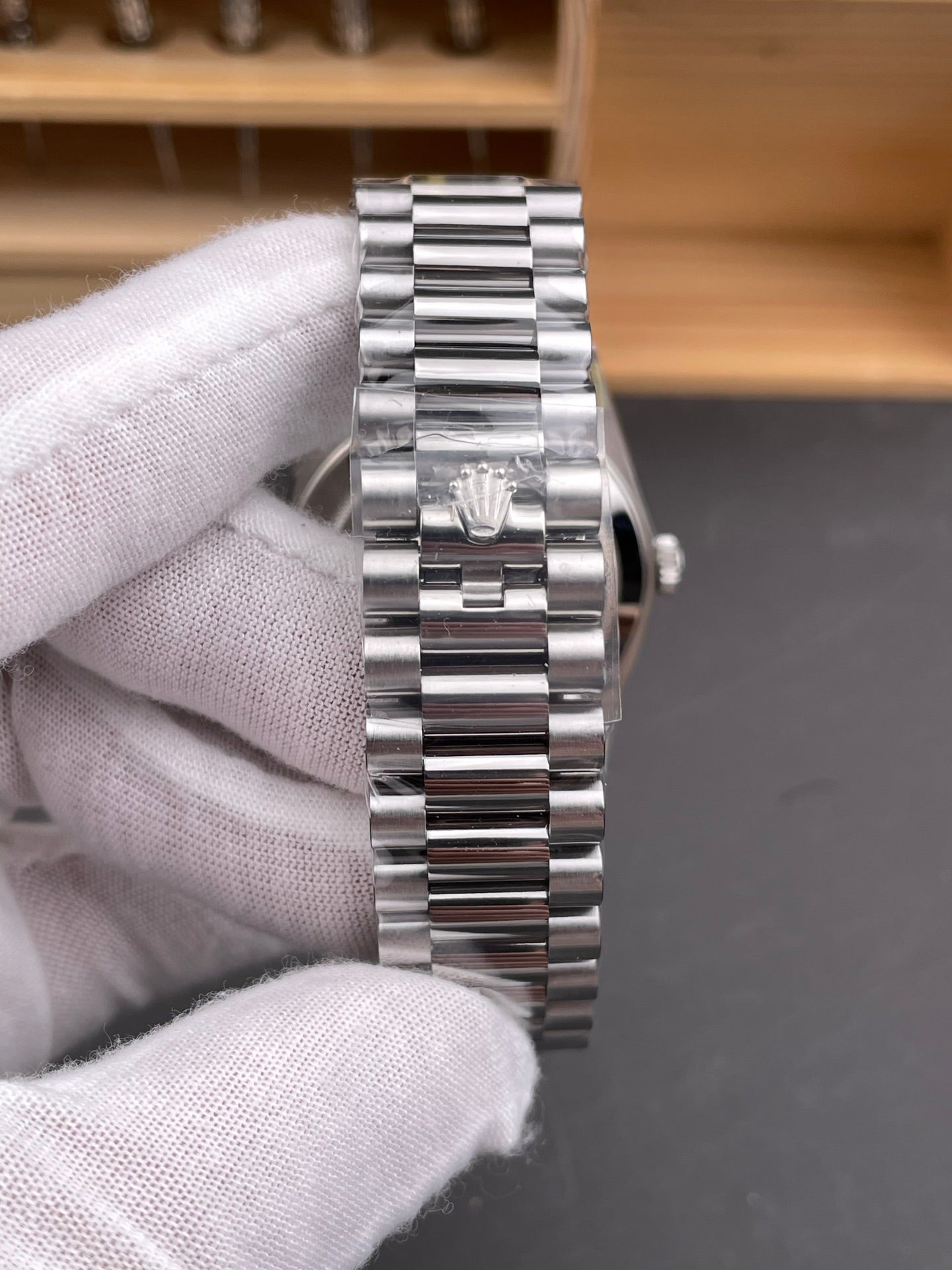 Rolex Day-Date Green Dial  Roman Markers +Fluted Bezel + President