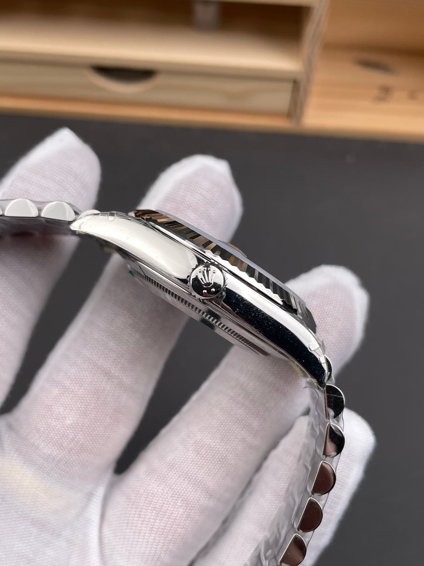 Rolex Day-Date Blue Dial  Stick Markers + Fluted Bezel +  President