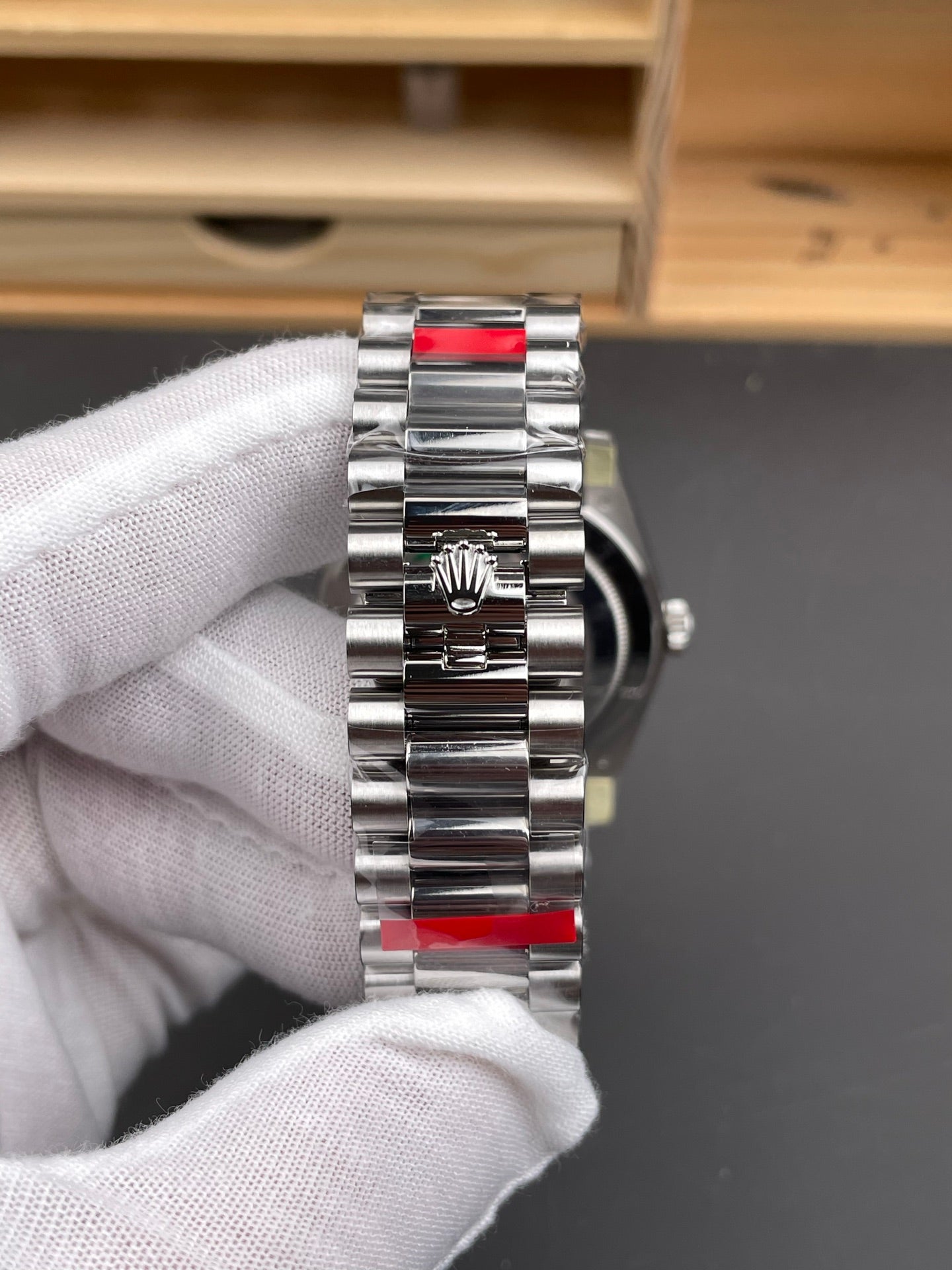 Rolex Day-Date Blue Dial  Stick Markers + Fluted Bezel +  President