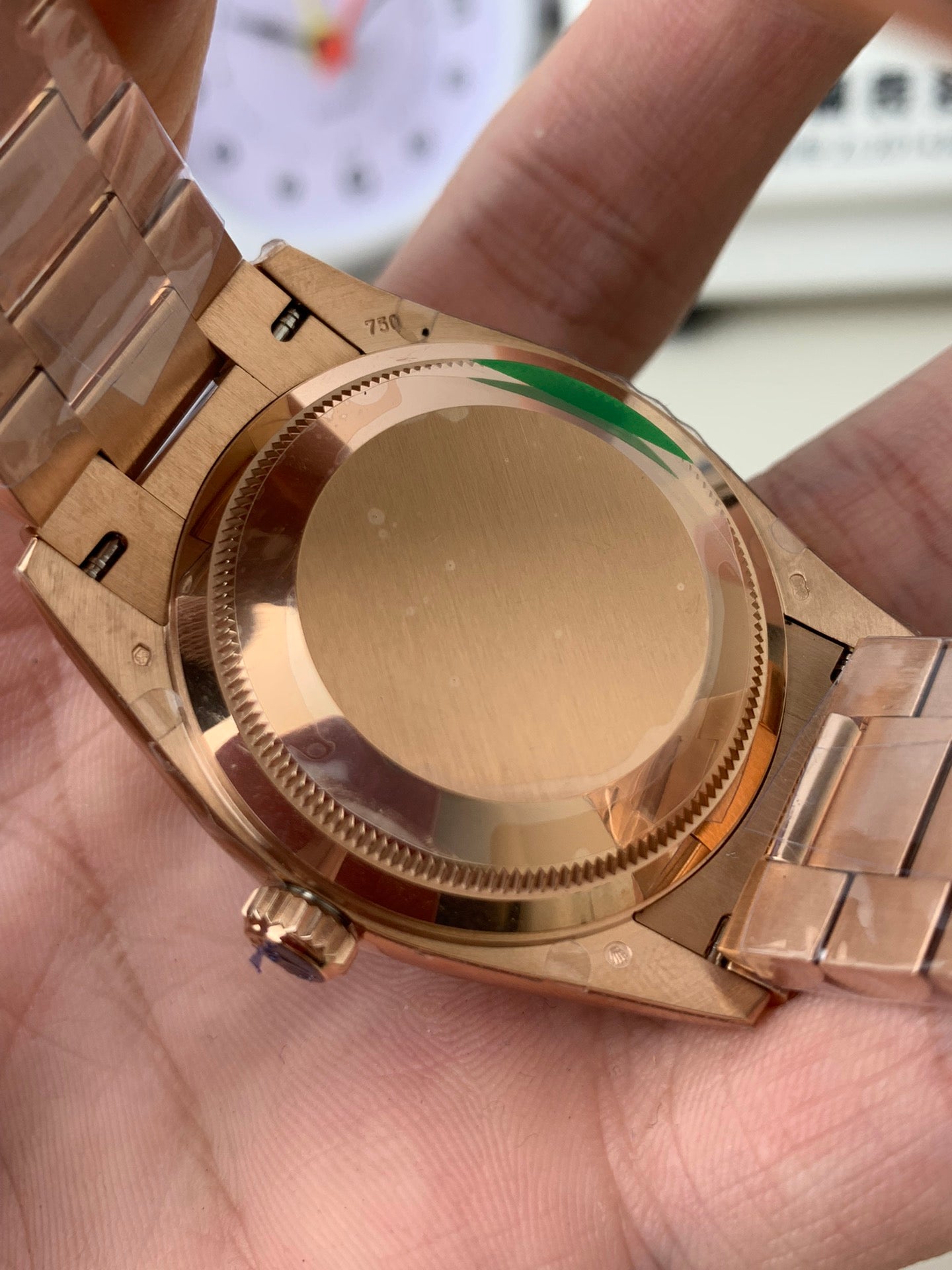 Rolex Day-Date Ice Grown Dial  Diamond Markers + Rose Gold Bezel + President