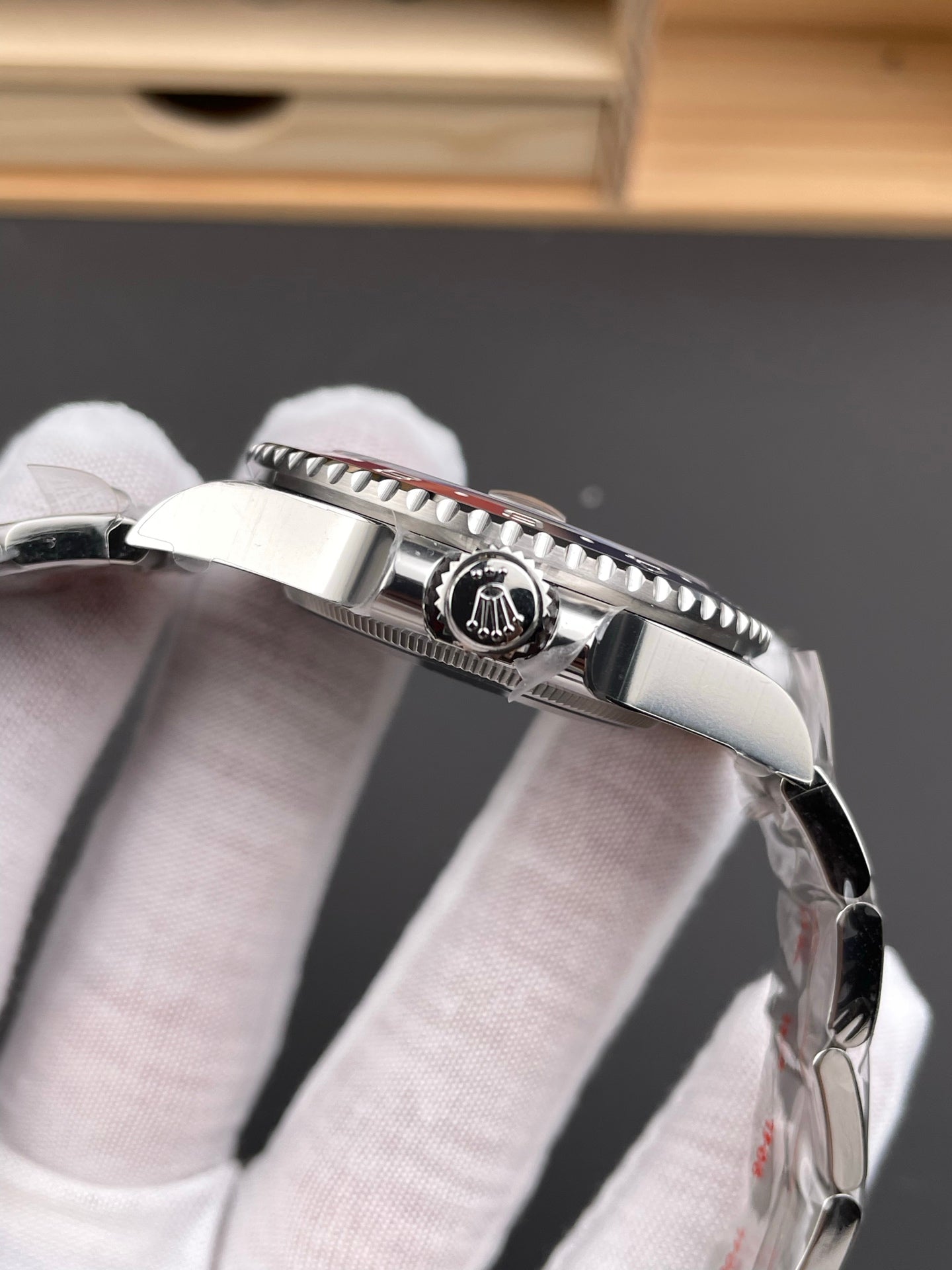 Rolex GMT-Master II Black Dial + Red-Blue Bezel + Steel Bracelet