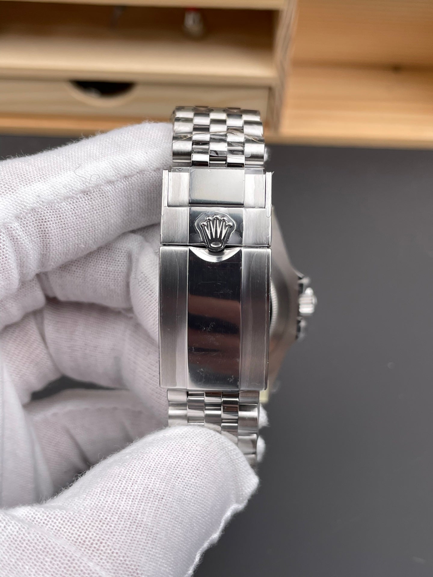 Rolex GMT-Master II Black Dial + Black-Grey Bezel + Steel Bracele