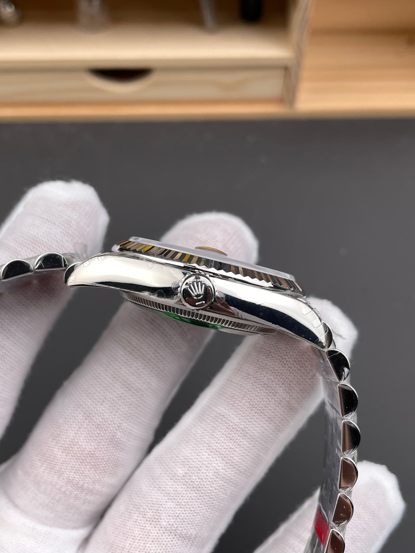 Rolex Datejust Black Dial Stick Markers + Steel Bezel + Jubilee