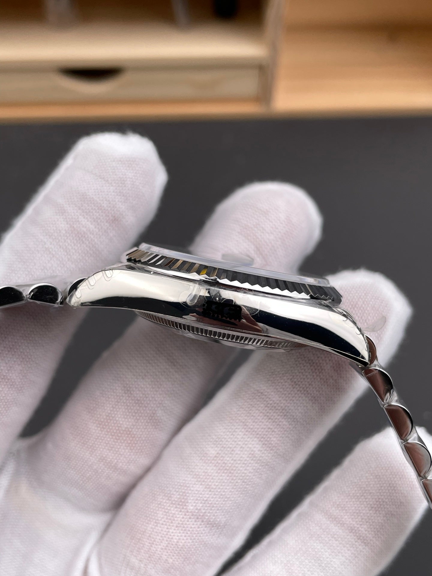 Rolex Datejust Black Dial Stick Markers + Steel Bezel + Jubilee