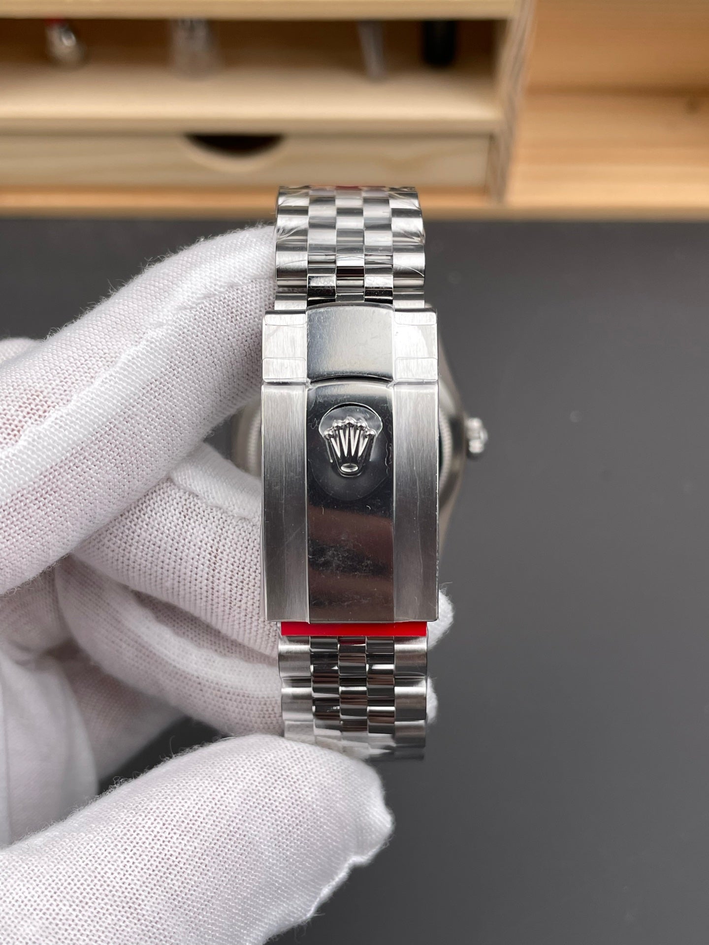 Rolex Datejust Black Dial Stick Markers + Steel Bezel + Jubilee