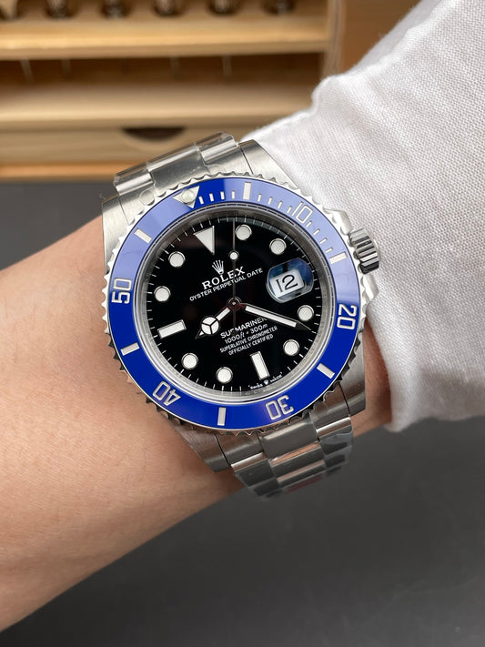 Rolex Submariner Black Dial + Blue Bezel + Steel Bracelet
