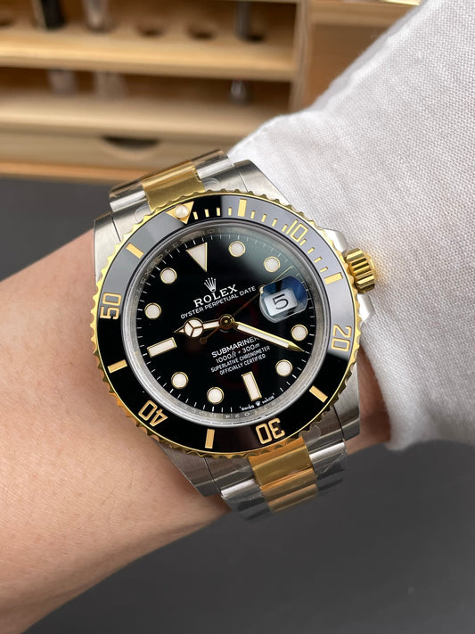 Rolex Submariner Black Dial + Two-Tone Bezel + Two-Tone Bracelet